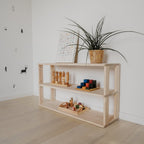 Modulares Kinderregal | 'MODURA' Kollektion - 3 Etagen (Höhe: 56 cm) - Unbehandeltes Holz - Juniorito