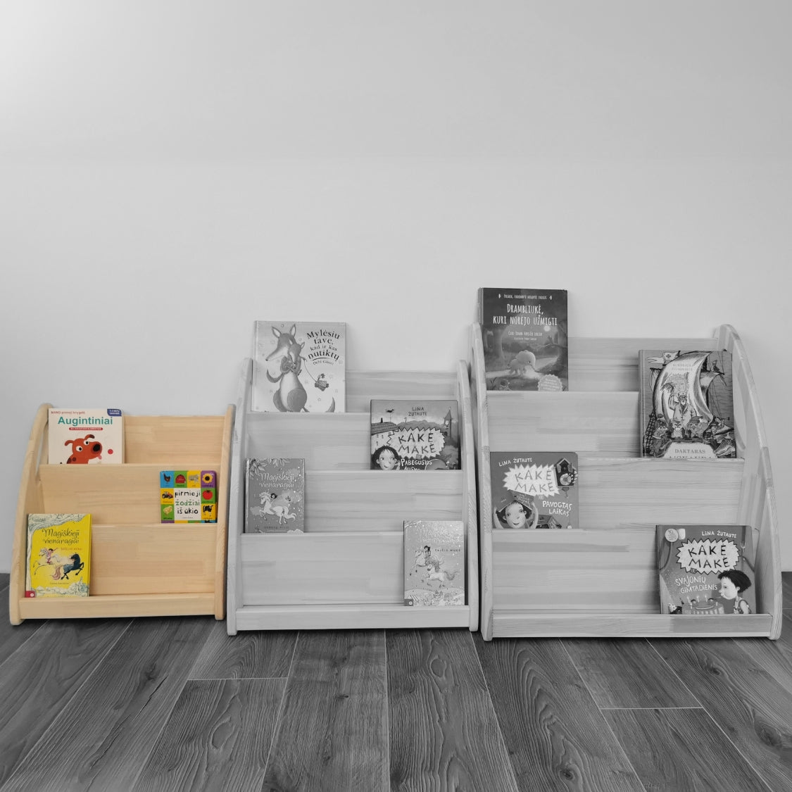 Montessori Bücherregal | HARMONIA - Klares Öl - 46 x 54 x 30 cm (S) - Juniorito