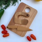 Montessori Kindermesser & Schneidebrett SET - ohne Gravur - Juniorito