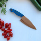 Montessori Schneidemesser für Kinder - Blau - mit Gravur - Juniorito