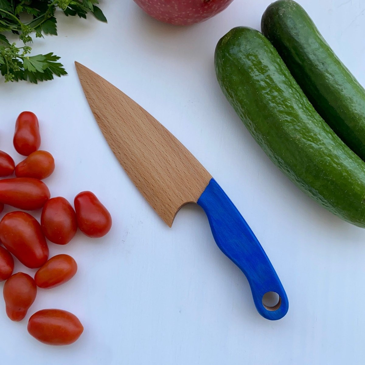 Montessori Schneidemesser für Kinder - Blau - ohne Gravur - Juniorito