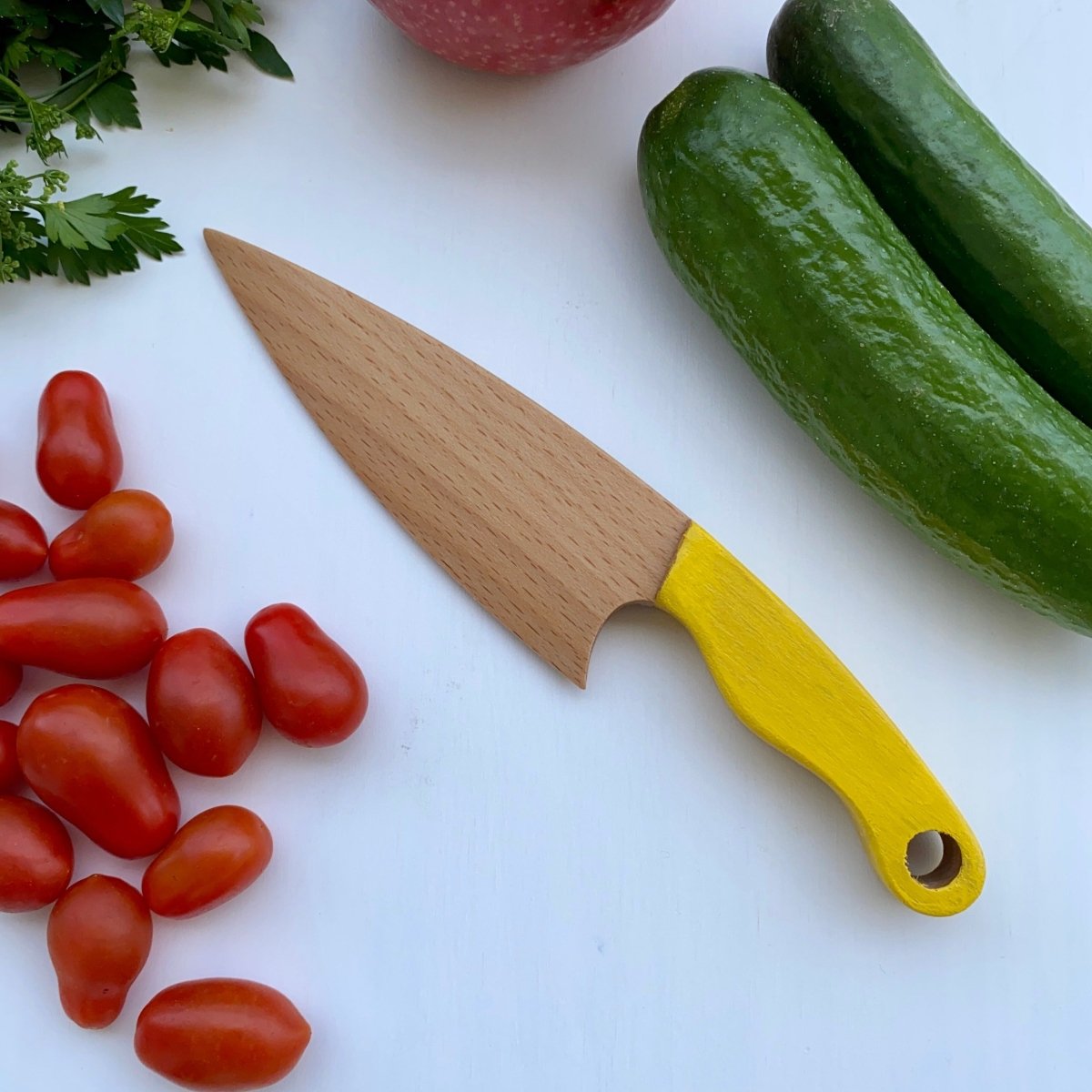 Montessori Schneidemesser für Kinder - Gelb - ohne Gravur - Juniorito