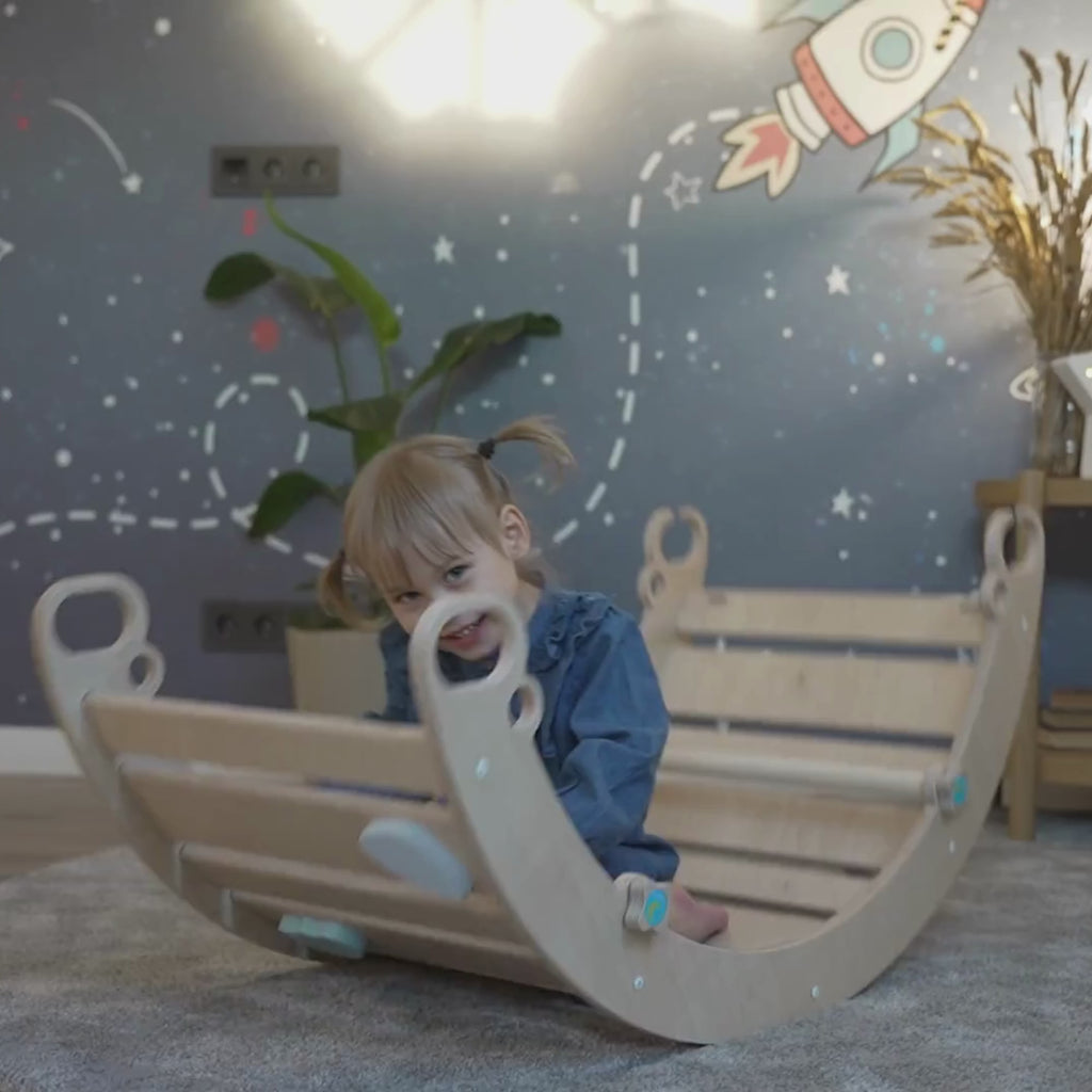 3in1 Kletterbogen, Wippe & Rampe