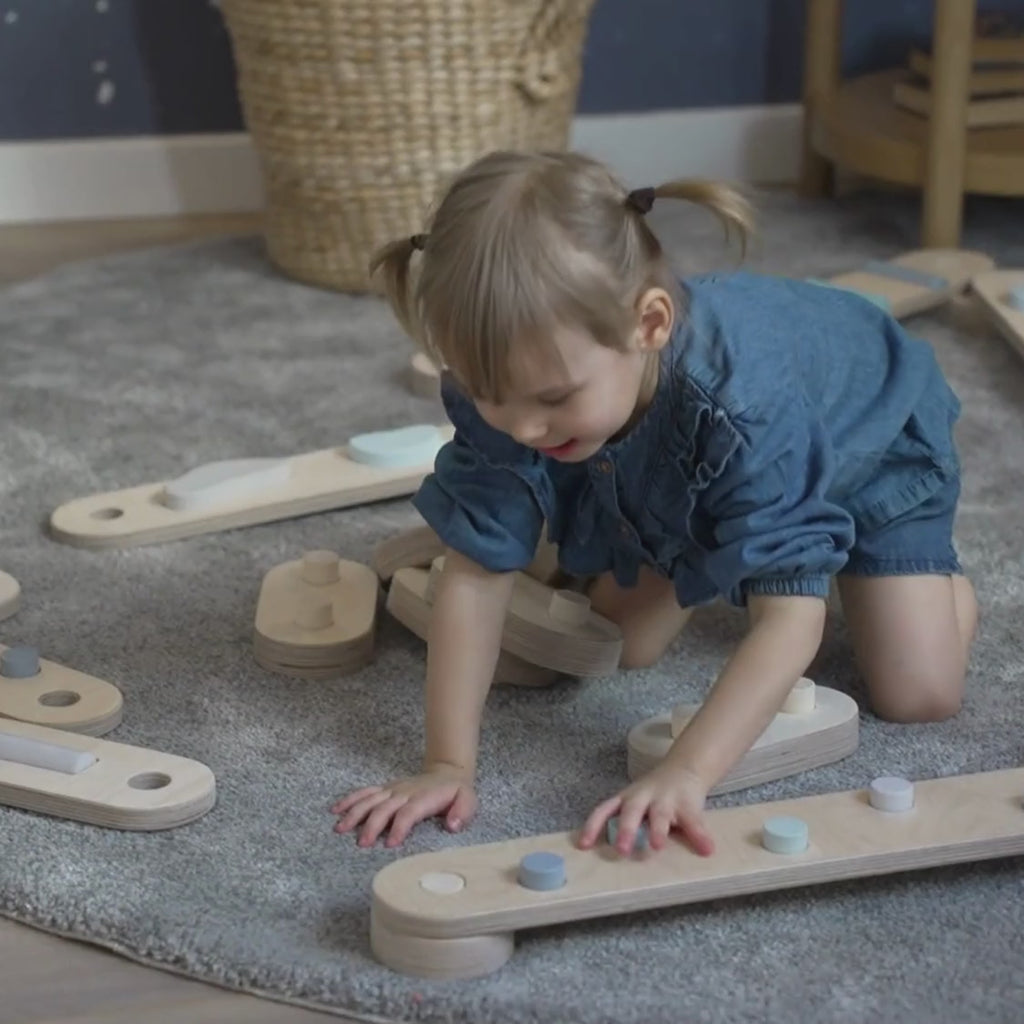 Koppelbare 2in1 Balancierbalken - 8er Set