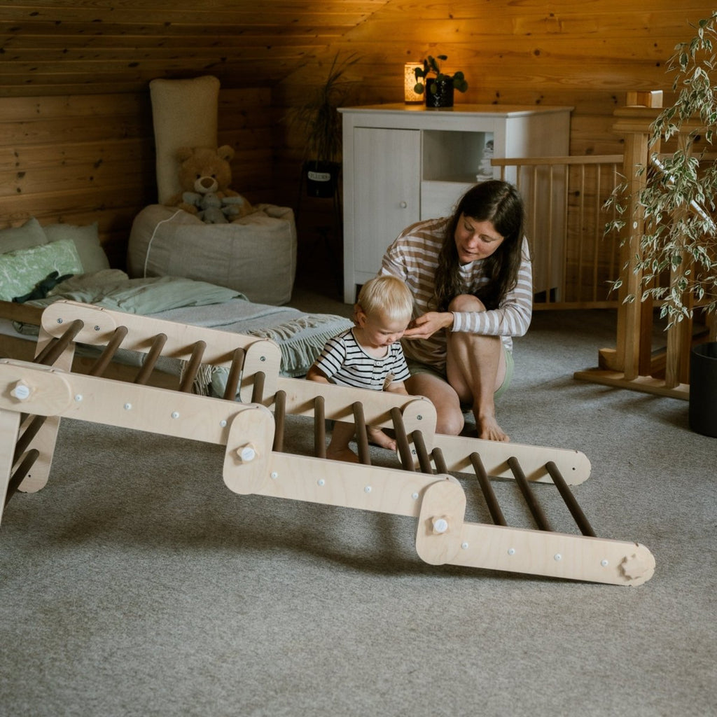 Verstellbares Kletterdreieck - Braun - Juniorito