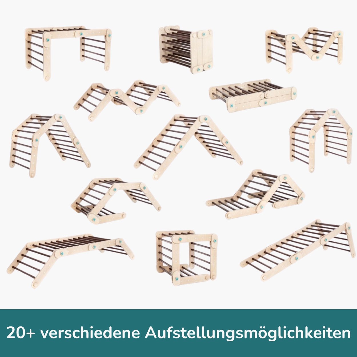 Verstellbares Kletterdreieck - Braun - Juniorito