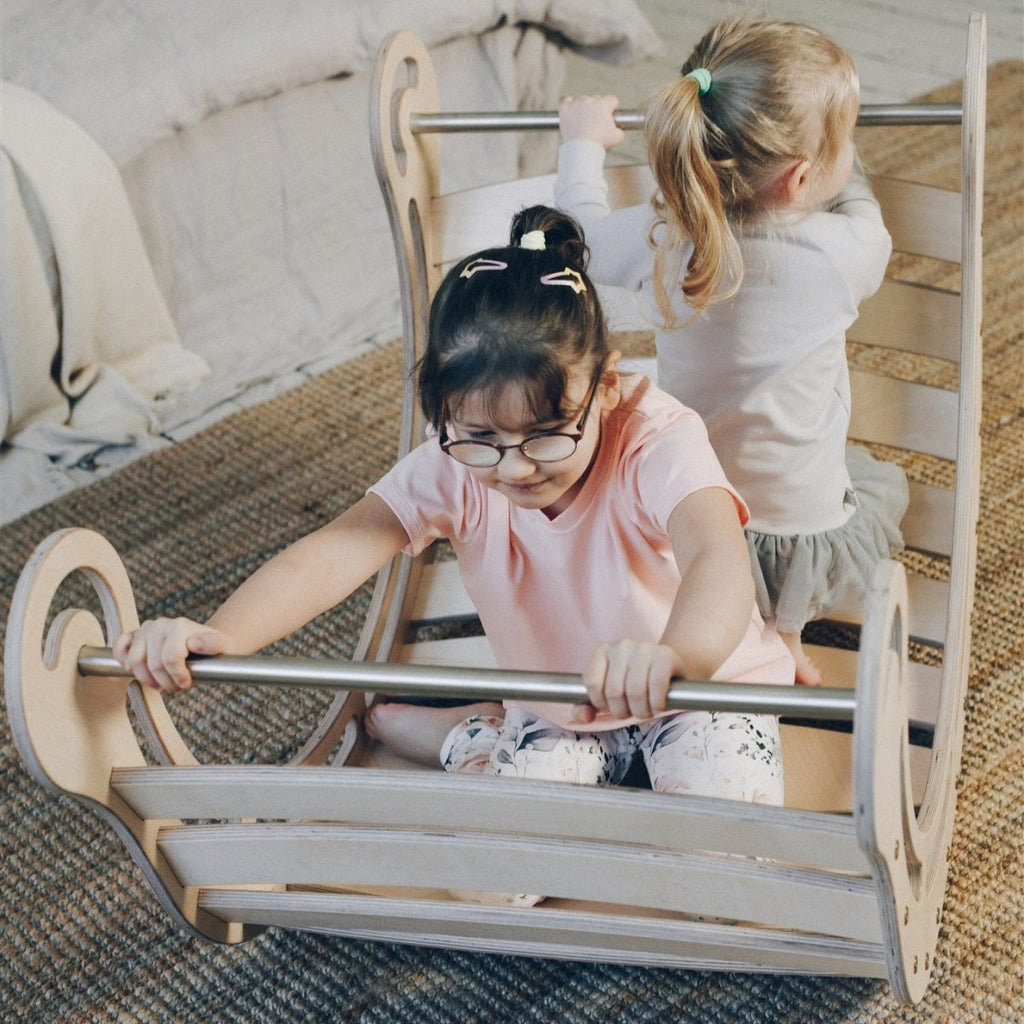 XXL Pikler Bogen mit Rutsche - Naturell - Juniorito