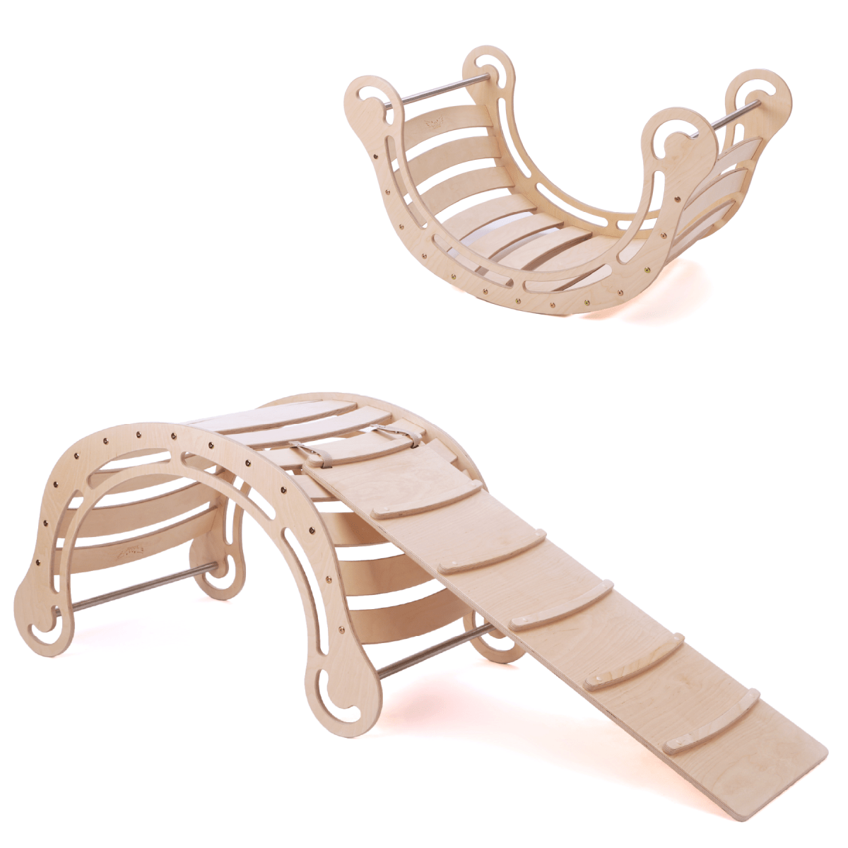 XXL Pikler Bogen mit Rutsche - Naturell - Juniorito