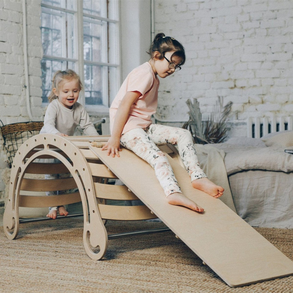 XXL Pikler Bogen mit Rutsche - Naturell - Juniorito
