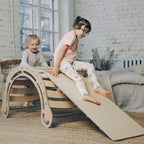 XXL Pikler Bogen mit Rutsche - Naturell - Juniorito