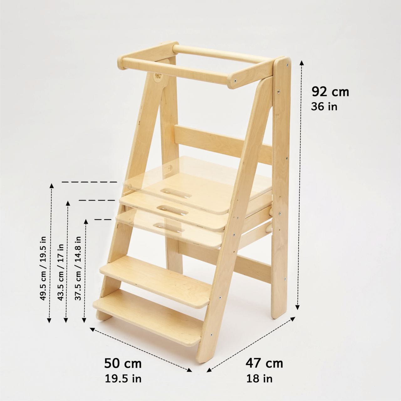BusyKids Klappbarer Lernturm aus Holz