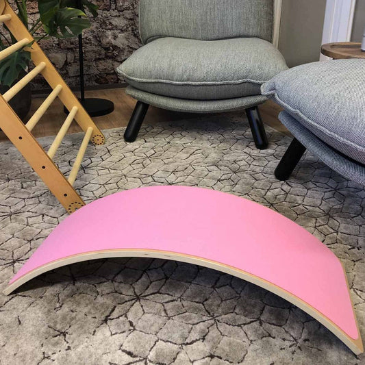 Jindl Balancierbrett aus Holz mit Filz | Rosa
