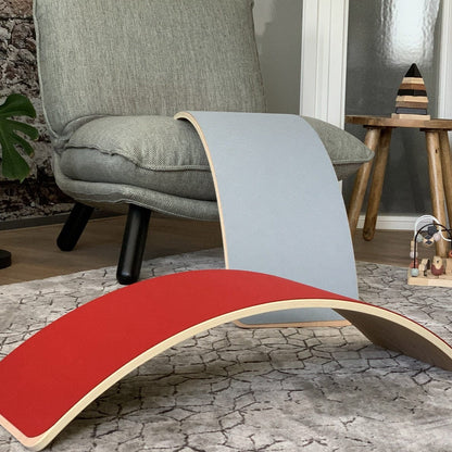 Jindl Balancierbrett aus Holz mit Filz | Rot