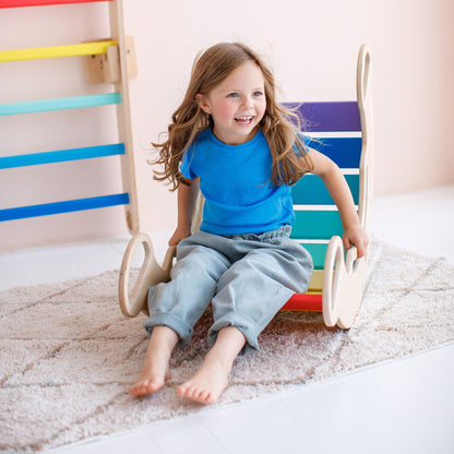 Kletterbogen mit Rutsche + Stuhl | Bunt