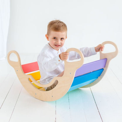Kletterbogen mit Rutsche | Bunt