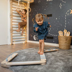 Koppelbares Balancierbalken 4er Set - doppelseitig - Blau - Juniorito