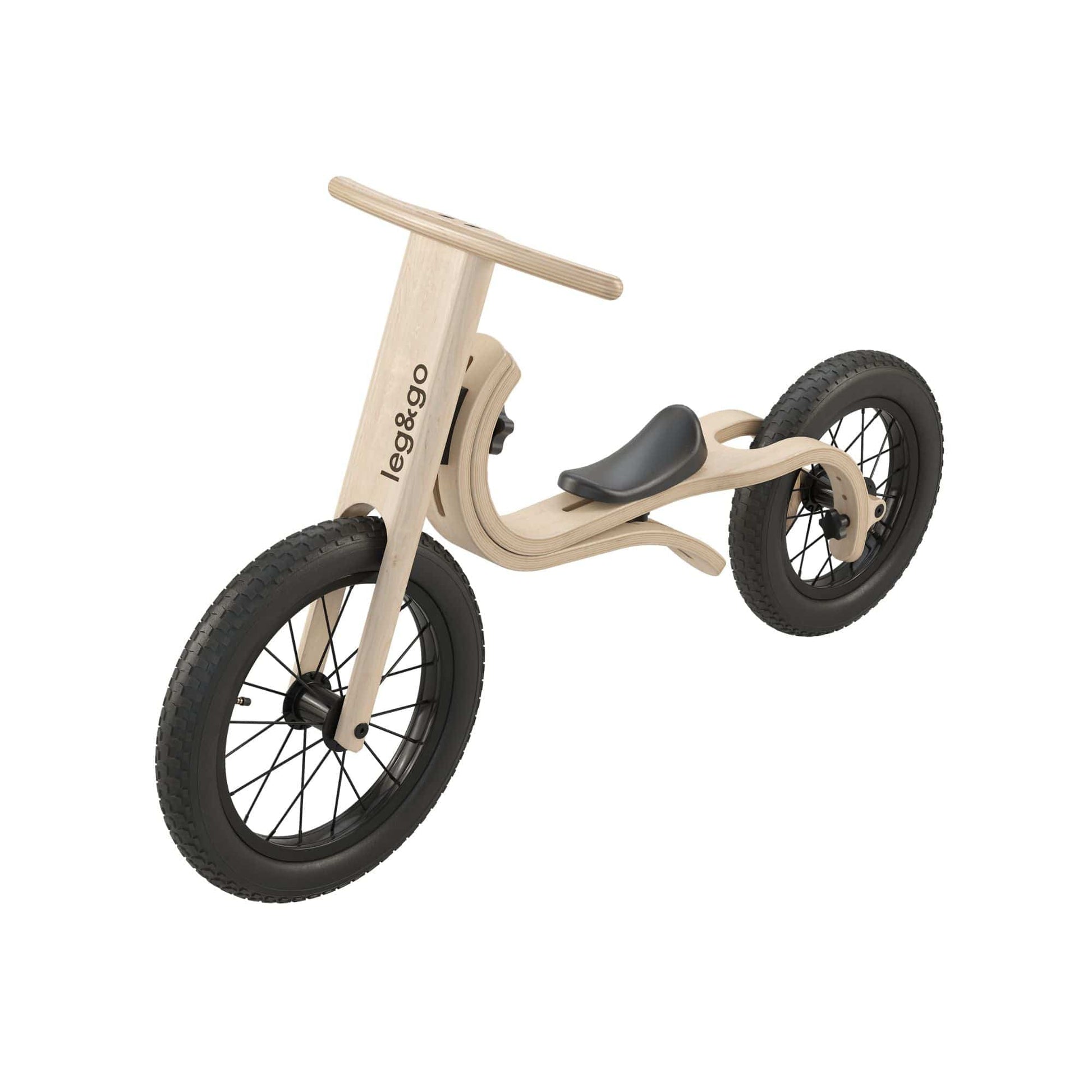 LEG&GO Höhenverstellbares 3-in-1 Holz-Laufrad "Balance Bike"