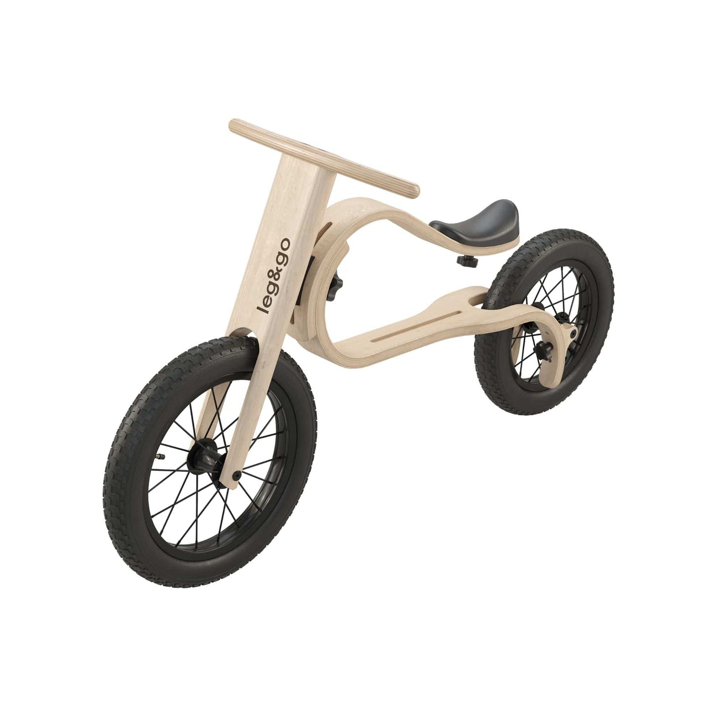 LEG&GO Höhenverstellbares 3-in-1 Holz-Laufrad "Balance Bike"