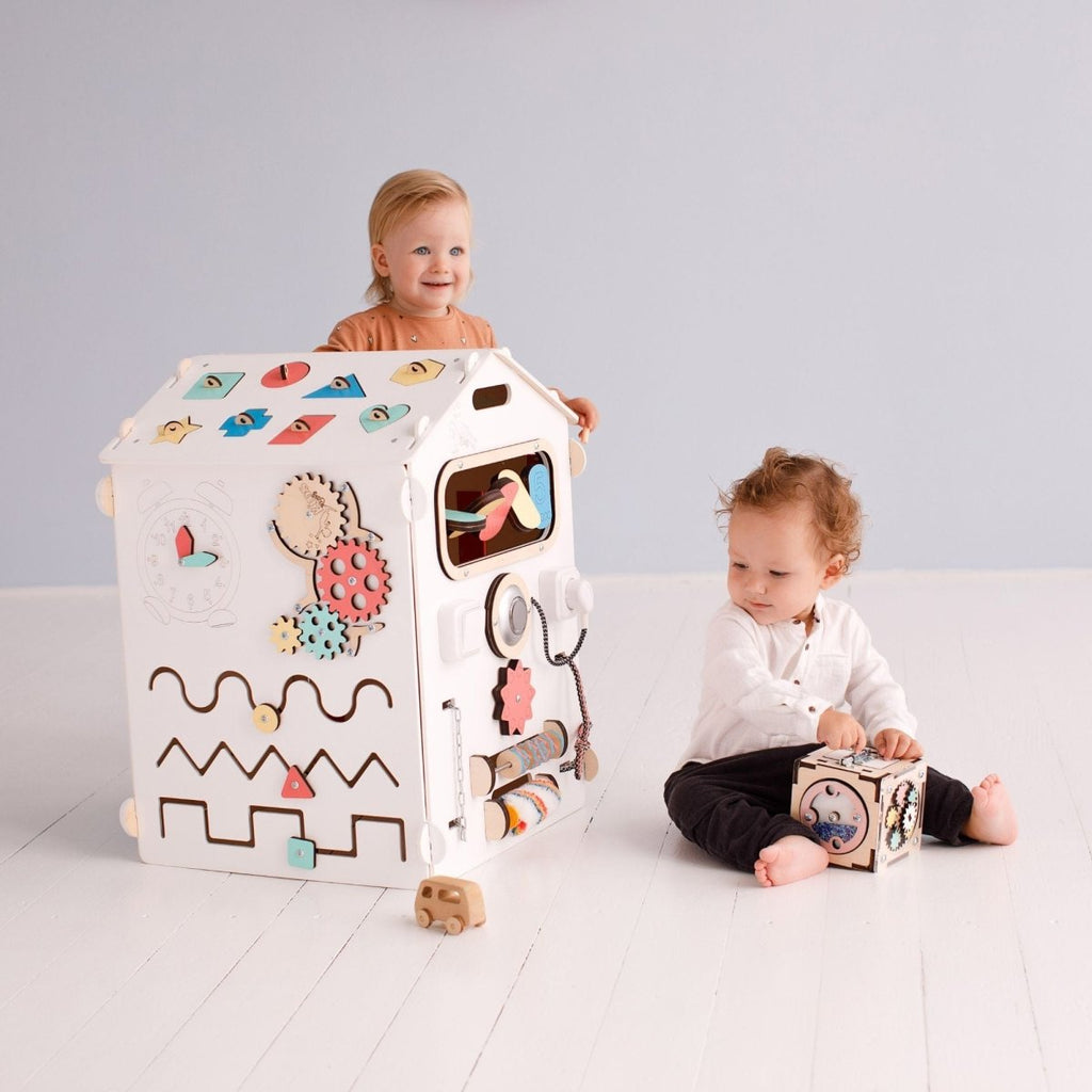 Motorikhaus aus Holz | Weiß - Juniorito