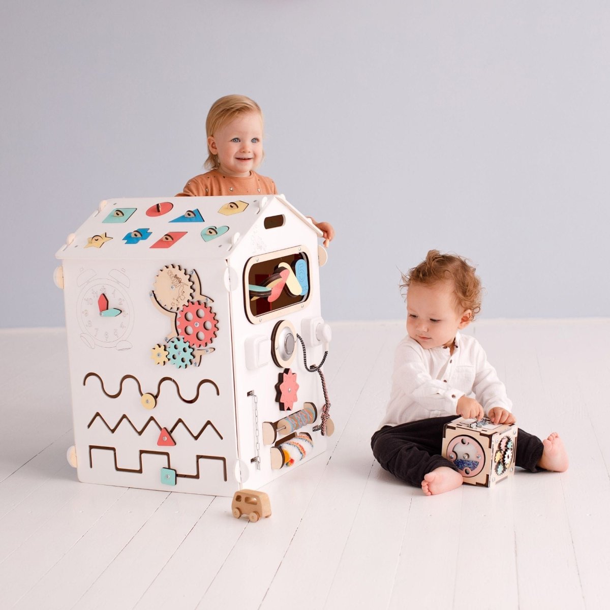 Motorikhaus aus Holz | Weiß - Juniorito