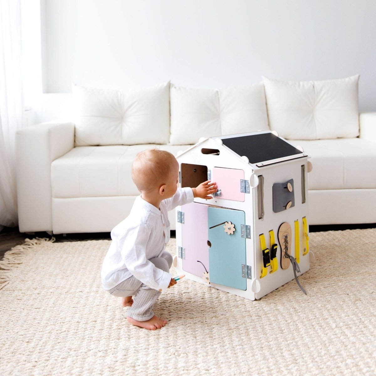 Motorikhaus aus Holz | Weiß - Pastell - Juniorito