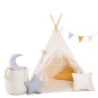 Rainbowkids mit Zubehör (komplett) Tipi Zelt "Beiger Wolf"